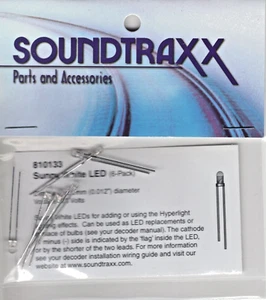 SoundTraxx 810133 Sunny White LED (6-Pack) 3mm Dia. 3.3 Volts - Picture 1 of 3