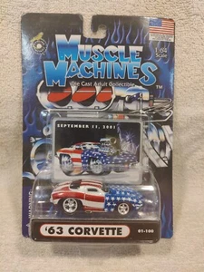1 MUSCLE MACHINES coleccionable - '63 Corvette 01-100 - 1/64 DIECAST - Imagen 1 de 1