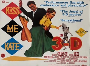 KISS ME KATE 3-D R-2000 POSTER QUAD ORIGINALE BRITANNICO 30""X40"" KATHRYN GRAYSON - Foto 1 di 1