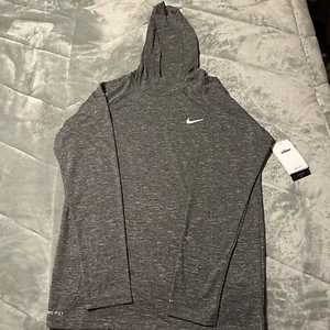 Men’s Nike Hooded Swim Shirt Medium Cover Up Hoodie Shirt Style NESSB669-001 - Picture 1 of 3