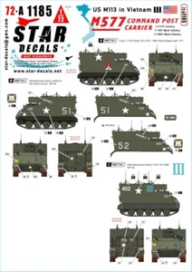 Star Decals 1/72 US M113 in Vietnam Part 3 - M577 Command Post Carrier - Bild 1 von 1