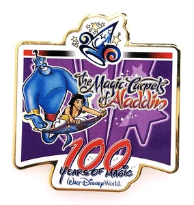 PIN DE PERSONAJE DISNEY - ""THE MAGIC CARETS OF ALADDIN"" 100 Years of Magic WDW - Imagen 1 de 2