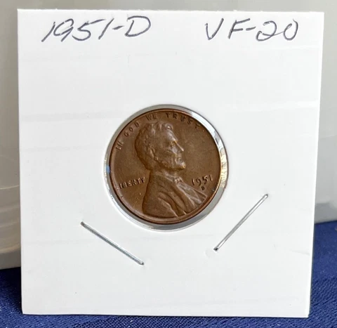 1951-D Lincoln Bronze Wheat Penny Cover