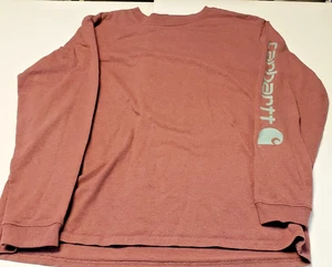 Camiseta Carhartt para mujer calce suelto peso pesado manga larga gráfico logotipo XL 16-18 - Imagen 1 de 6