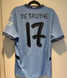 Manchester City 24/25 Home Puma Soccer Jersey Shirt Kit NWT #17 De Bruyne Large - Picture 1 of 10