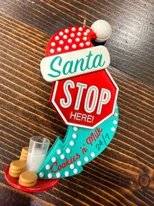 Hallmark Keepsake Santa Stop Here 2014 Cookies 'n' Milk 24/7 Ornament Christmas - Picture 1 of 5