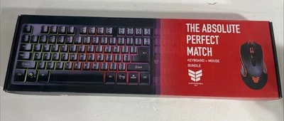 Empowered PC Wired Rainbow Backlit Keyboard & Mouse Combo Bundle New Opened Box - Image 1 of 4