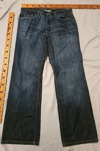 Pantalones de mezclilla Old Navy para hombre 36x32 azul bootcut pierna recta grunge whisker - Imagen 1 de 15