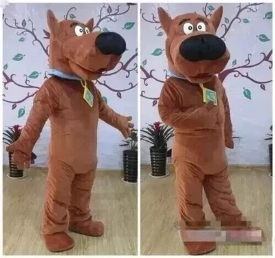 Scooby-doo dog brown Mascot Costume cosplay Adult Suit fancy dress - Image 1 of 3