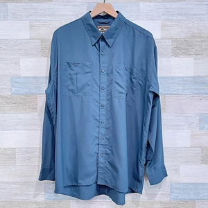 Camisa de Pesca Drake Performance Azul Manga Larga Malla Ventilada Para Hombre Mediana - Imagen 1 de 7