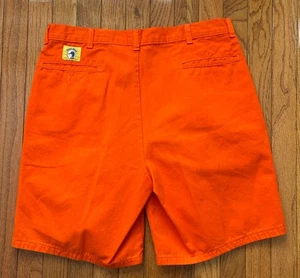 VTG Duck Head Orange Golf Shorts Men's Size 36W School Chino Preppy Y2K 90s - Picture 1 of 5