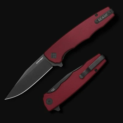 Ocaso Strategy Linerlock Folding Knife 3.5" D2 Tool Steel Blade Aluminum Handle - Image 1 of 4