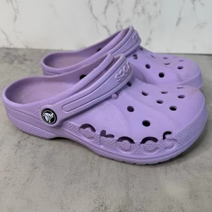 Crocs Classic Slide-On Sandal Purple Kids Junior 2 Baya Clog Slip-On Lightweight - Picture 1 of 8
