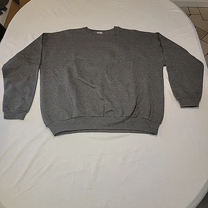 Hanes Her Way Pullover Sweatshirt LG Grey Blank 90s Vintage Y2K - Picture 1 of 8