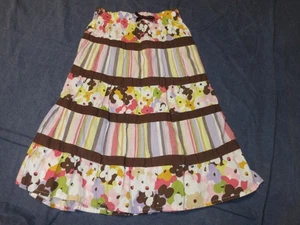 Girls GYMBOREE Skirt Sz 5 - Pink/Purple/Brown FLORAL & Striped - Glamour Safari - Picture 1 of 2