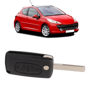 Autoschlüsseletui Schwarz 3 Tasten Klappbare Schutzhülle Auto Für - Bild 1 von 23