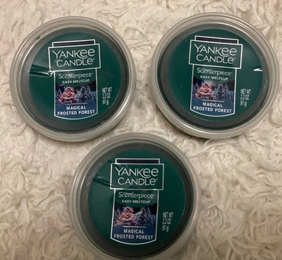 3 New Yankee Candle Magical Frosted Forest Melt Cups RARE HARD TO FIND - Image 1 of 2