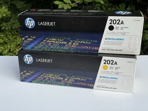 HP 202A czarny + żółty toner LaserJet CF500A + CF502A - nowy zapieczętowany - Zdjęcie 1 z 13