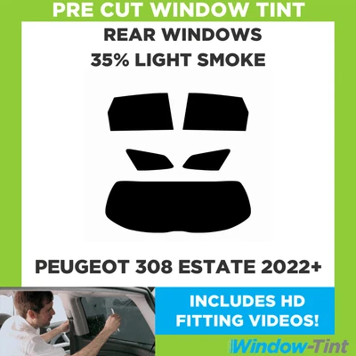 Película humo luz 35% tinte ventana trasera precortada para Peugeot 308 Estate 2022+ Foto 1 de 4