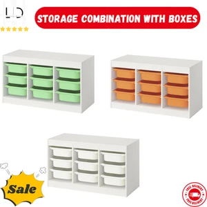 IKEA TROFAST Portagiochi per Bambini con Scatole Sala Giochi Organizzatore Scaffalatura Sistema - Foto 1 di 13