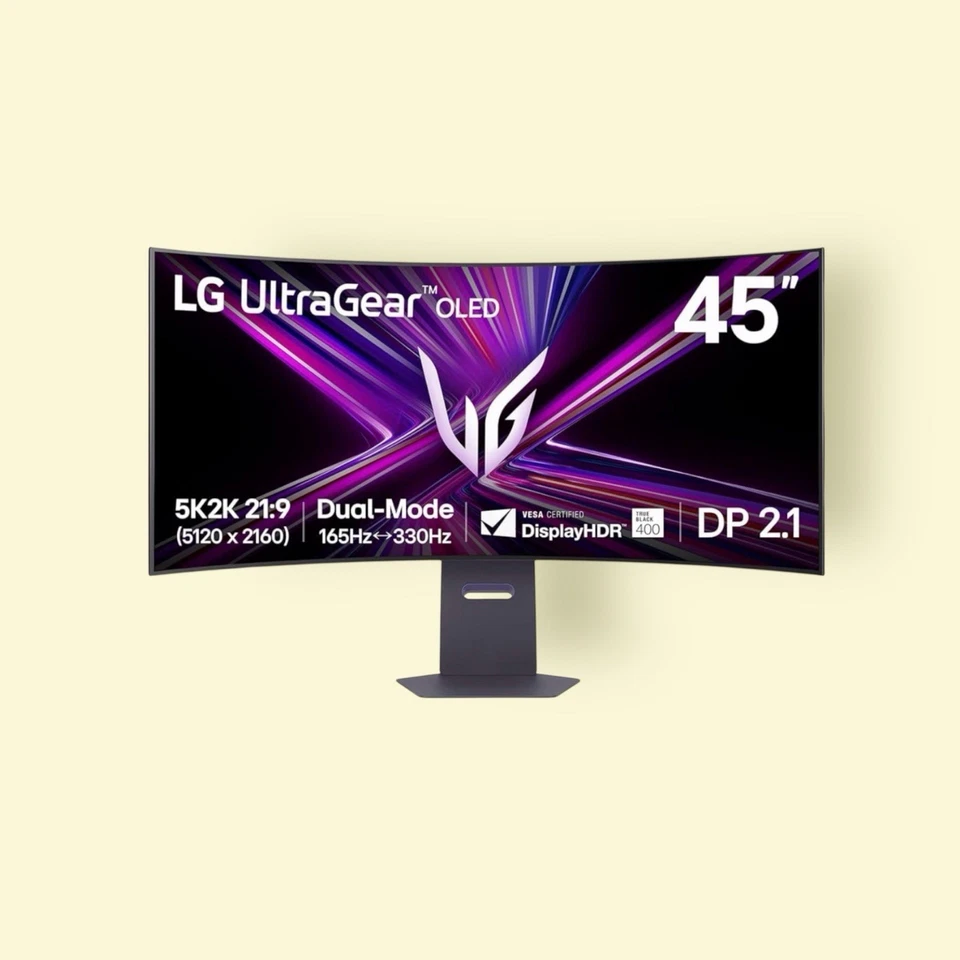 LG Ultragear 45GX950A-B 45” OLED Curved Gaming Monitor Dual Mode 5K2K 165-330Hz - Image 1 of 1