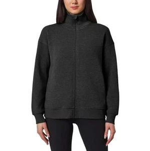 Mondetta Ladies' Size Medium (8-10) Fleece Full Zip Jacket, Heather Black - Picture 1 of 2