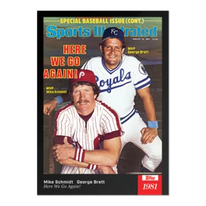 2021 TOPPS X SPORTS ILLUSTRATED #64 MIKE SCHMIDT & GEORGE BRETT  - Picture 1 of 2