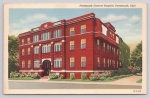 Postal sin publicar de colección 1941 del Hospital General de Portsmouth, Ohio Ohio OH - Imagen 1 de 2