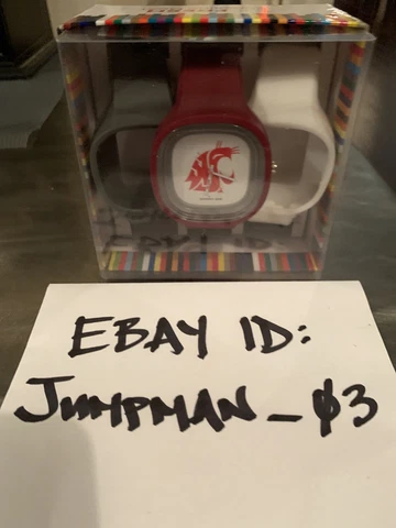 Shocking Goat Boxed Watch Set New WSU Washington State Cougars Retro Cover