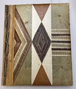VTG Botanical Banana Leaf Photo Album Scrapbook- All Natural- 14.25x 12 In - Picture 1 of 5