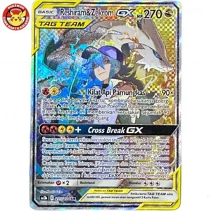 Reshiram Zekrom GX 235/204 SR SA Tag Team 064/049 Dream League Pokemon Indonesia - Picture 1 of 3