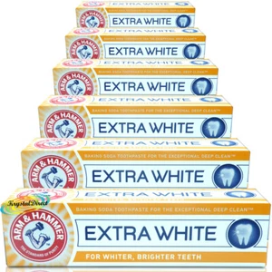 6x Arm & Hammer EXTRA WHITE CARE Baking Soda Toothpaste 125g - Picture 1 of 1