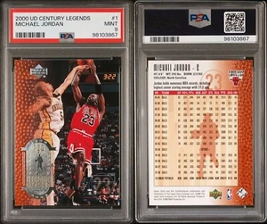 2000 Upper Deck Michael Jordan PSA 9 MINT Chicago Bulls #1 Century Leaders Card - Picture 1 of 3