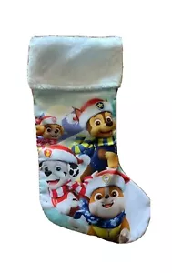 Paw Patrol Christmas Stocking 18" Kids Cartoon Stocking Nickelodeon Pre-Owned - Picture 1 of 7