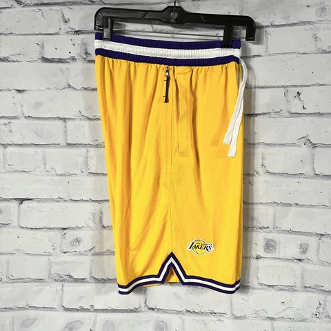 Nike Angeles Lakers Basketball Dri Fit Mens Medium Yellow Shorts AV0148-728 NBA Cover