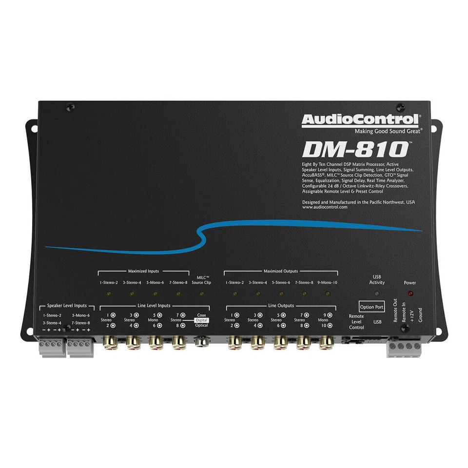 AudioControl DM-810 8 by 10 Channel Matrix Digital Signal Processor
