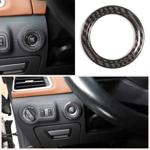 Carbon fiber Car Engine Start Stop Button Ring Cover for Maserati Ghibli 2014-21 - Picture 1 of 10