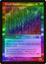 Jungle Barrier FOIL Apocalypse HEAVILY PLD Blue Green Uncommon MTG CARD ABUGames