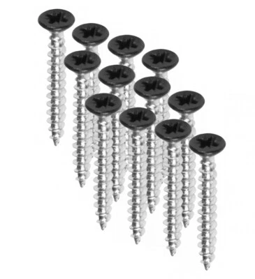 12 Viti per Legno Viti di Fissaggio Nero Ø 4,5 x 25/35 MM - Immagine 1 di 4
