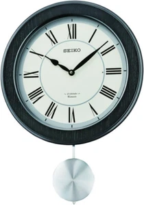 Seiko QXM345KLH Pendulum Quartz Wall Clock with 12 Melodies & Westminster Chime - Picture 1 of 2