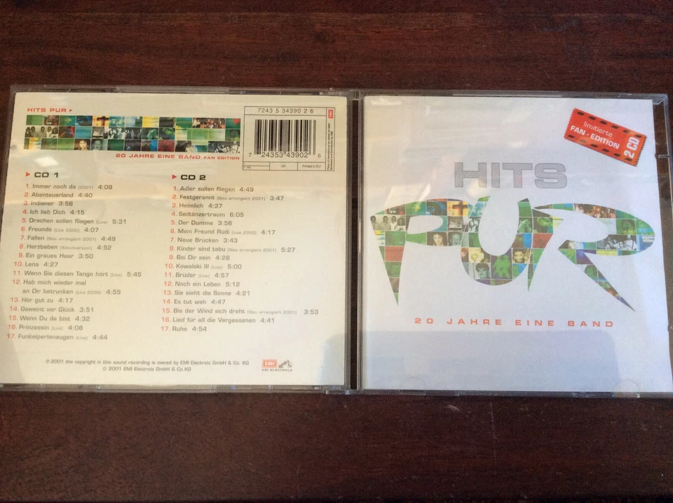 Pur - Hits Pur - 20 Jahre eine Band (limitierte Fan-Edition) [2 CD Album] - Bild 1 von 1
