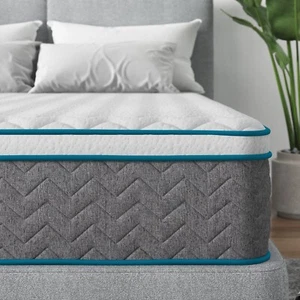 8/10/12 Inch Cool Memory Foam Hybrid Mattress Innerspring Twin Full Queen Size - Picture 1 of 7