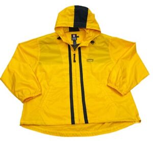 Vintage Chaps Ralph Lauren Yellow Hooded Windbreaker Jacket Men's Large L
