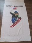 Vintage Ralph Lauren Polo Sport Towel Snowboarding Bear USA American Flag