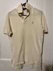 Polo by Ralph Lauren Custom Fit Men's Off-White Short Sleeve Polo - Size Small
