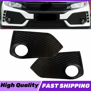 For Honda Civic Type R Hatchback 17-2020 Pair Front Grille Fog Light Lamp Cover - Bild 1 von 9