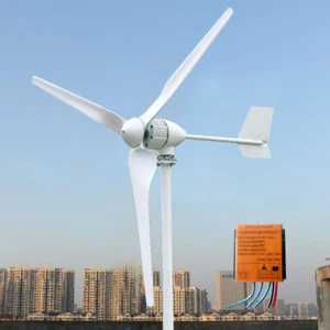 2000W 24V 48V Windkraftanlage 3 Blätter Windmühle Windgenerator 2KW &MPPT Controller - Bild 1 von 12