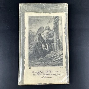 De Colección Ángel Santa Tarjeta Oración (LOTE de 12) 1930 Años 40 Madre Santa María Nuevo de Lote Antiguo Pergamino - Imagen 1 de 6