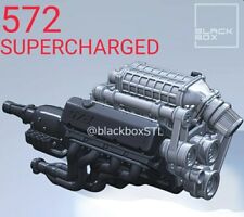 Blown 572 BBC model engine resin 3D printed 1:24-1:8 scale