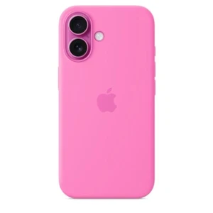 Apple Silicone Case with MagSafe for iPhone 16, Peony USED SLIGHTLY DAMAGED - Picture 1 of 6